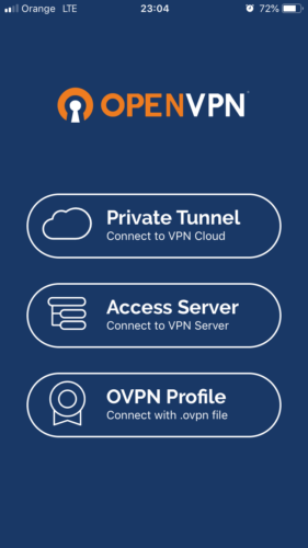 OpenVPN Connect na iPhone