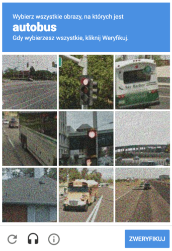 Rozwiązywanie CAPTCHA w Google